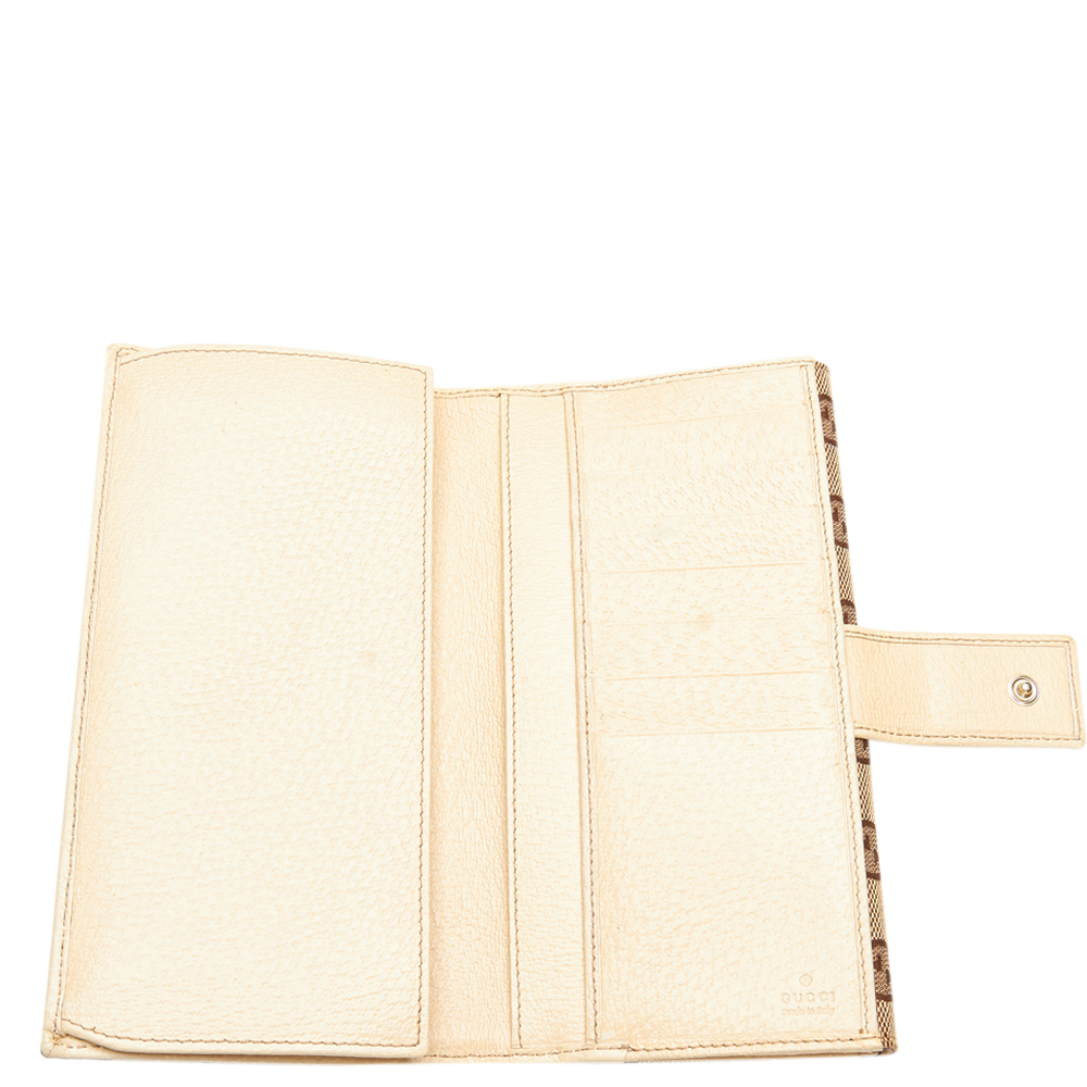 

Gucci Brown/Beige GG Canvas Fabric Eclipse Wallet