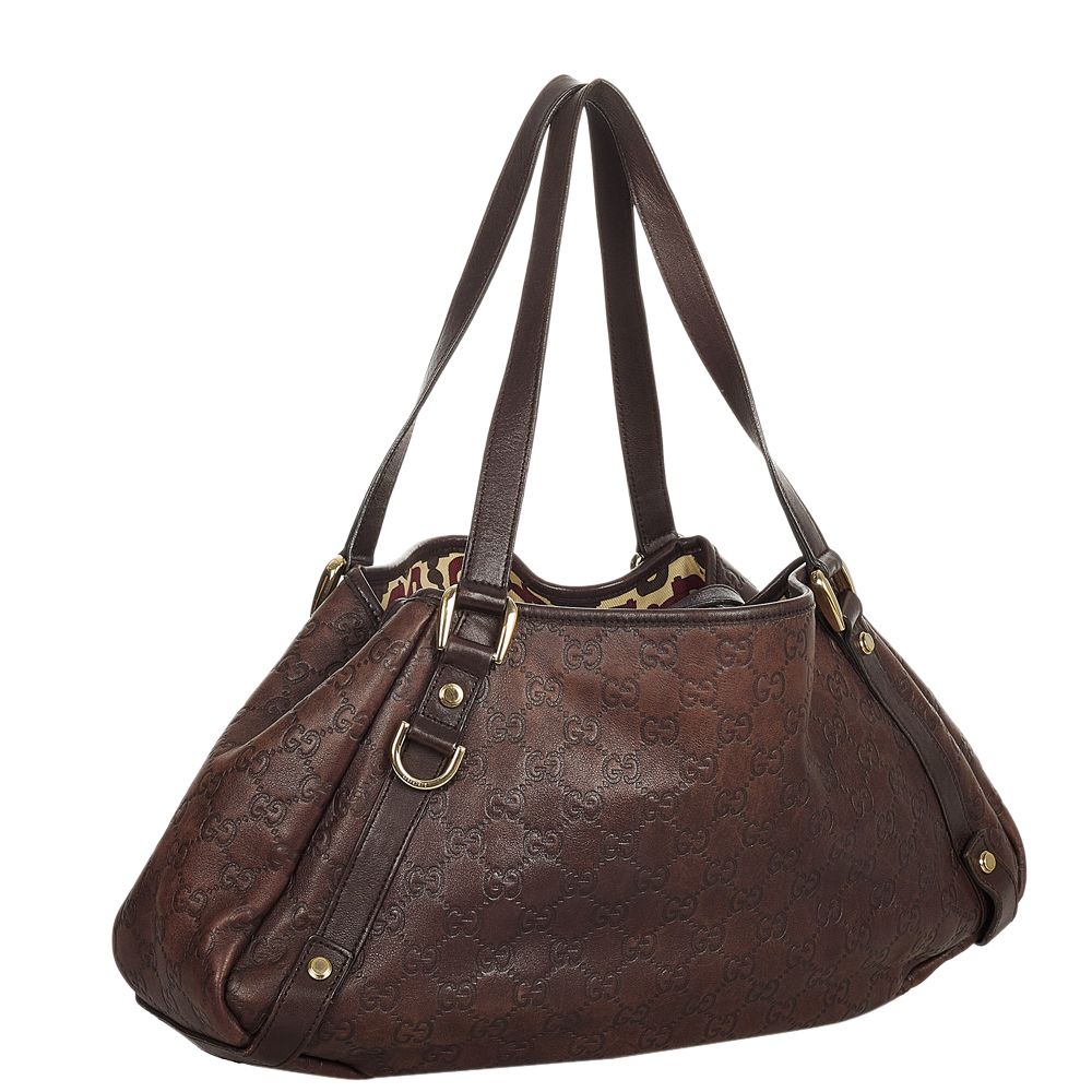 

Gucci Brown/Dark Brown Leather Pelham Hobo Bag