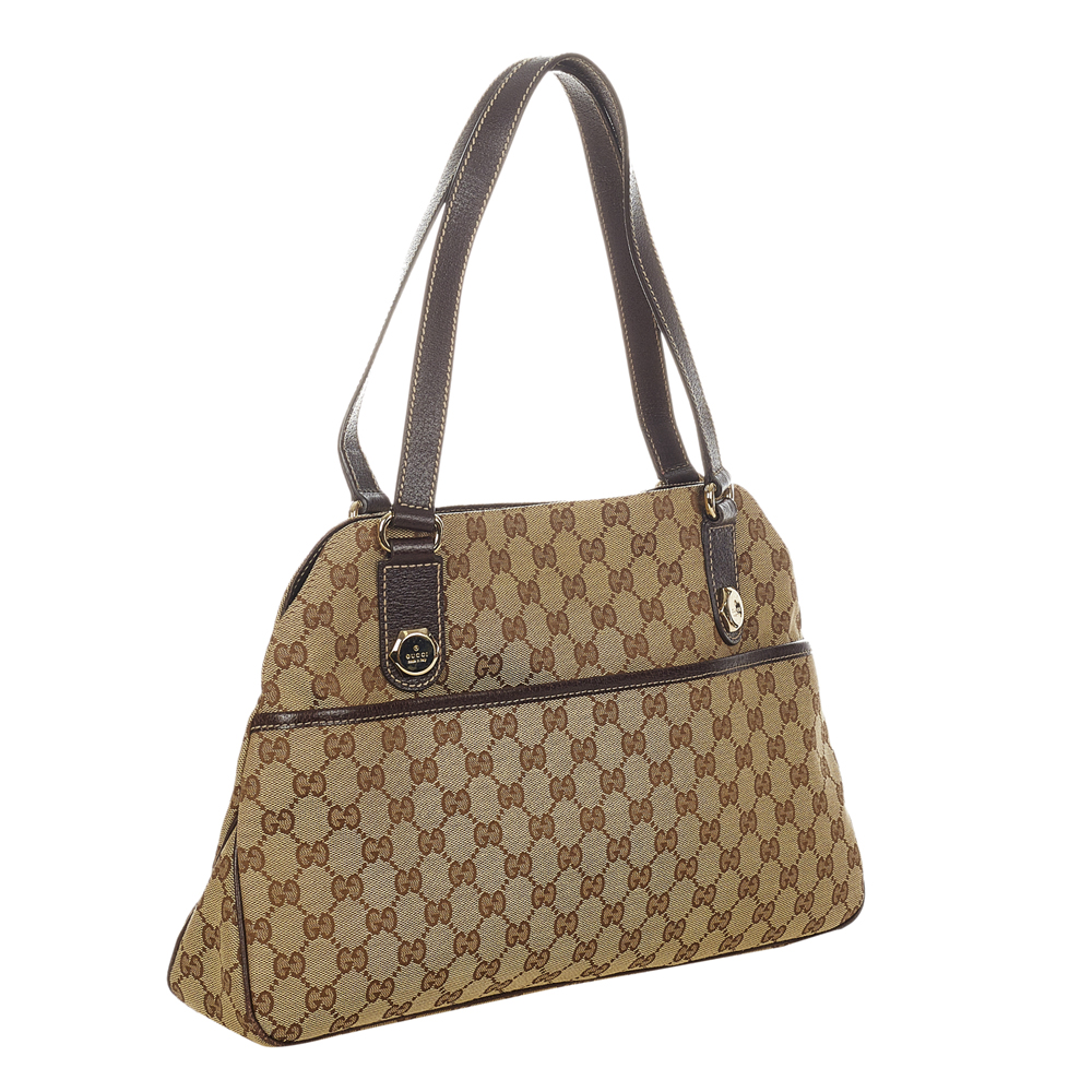 

Gucci GG Canvas Charmy Shoulder Bag, Beige