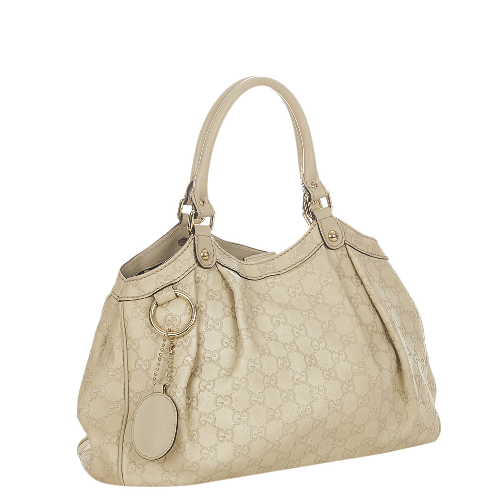 

Gucci White Guccissima Leather Sukey Tote Bag