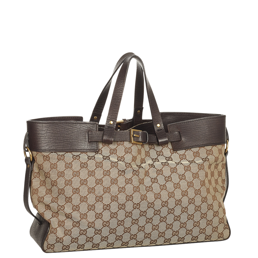 

Gucci Beige/Brown GG Canvas Tote Bag