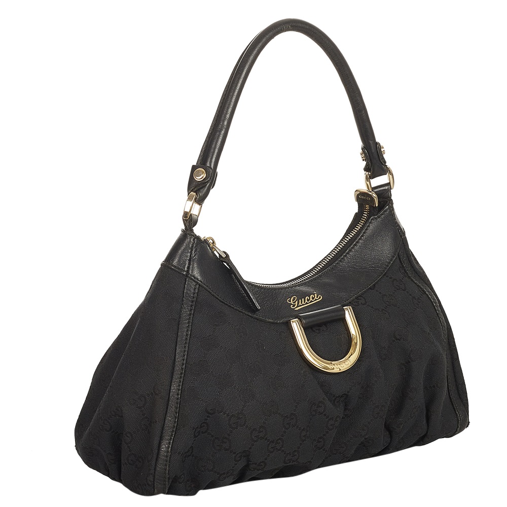 

Gucci Black Canvas Fabric Abbey D-Ring Shoulder Bag