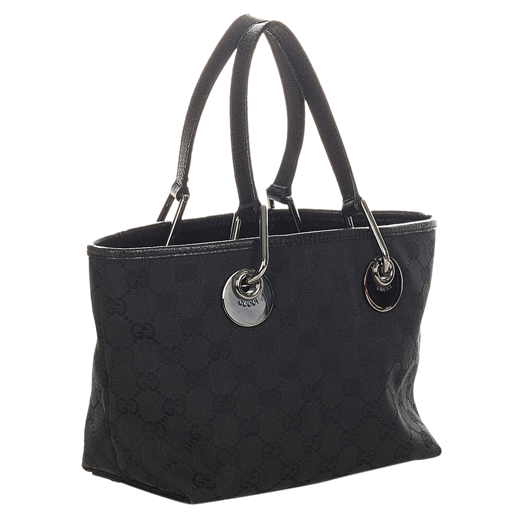 

Gucci Black GG Canvas Fabric Eclipse Tote Bag