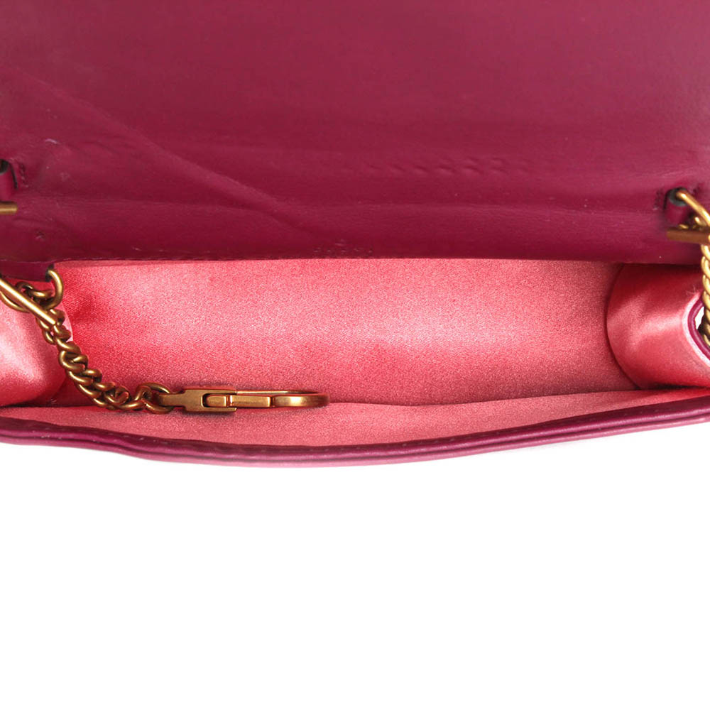 

Gucci Purple Velvet Mini GG Marmont Crossbody Bag