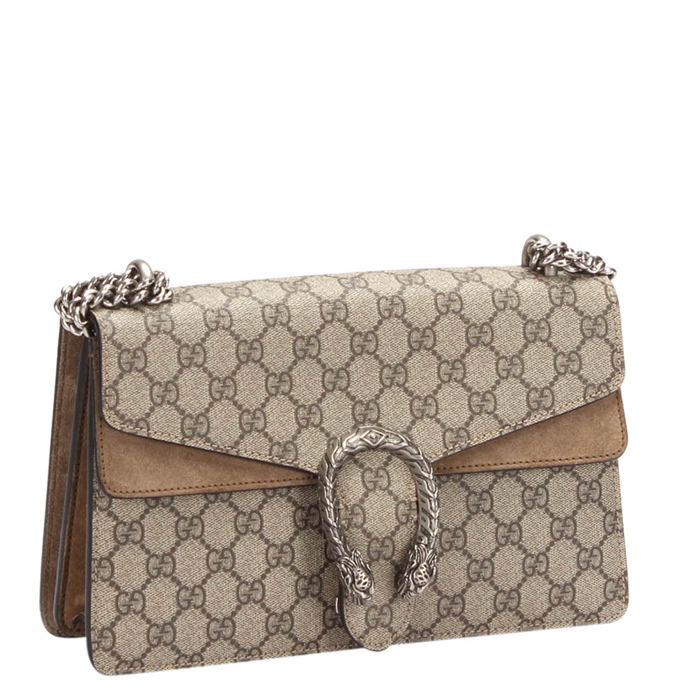 

Gucci Brown GG Supreme Canvas Small Dionysus Shoulder Bag