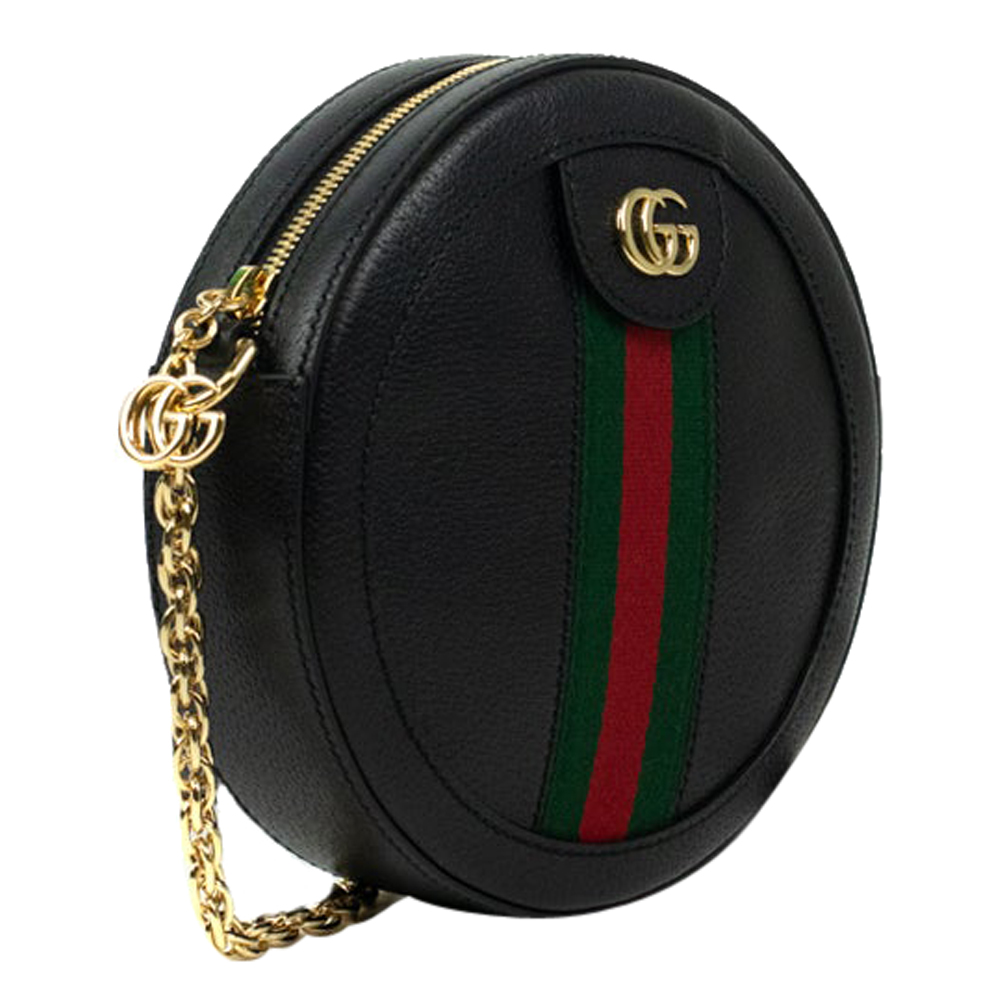 

Gucci Black Leather Suede Ophidia Shoulder Bag