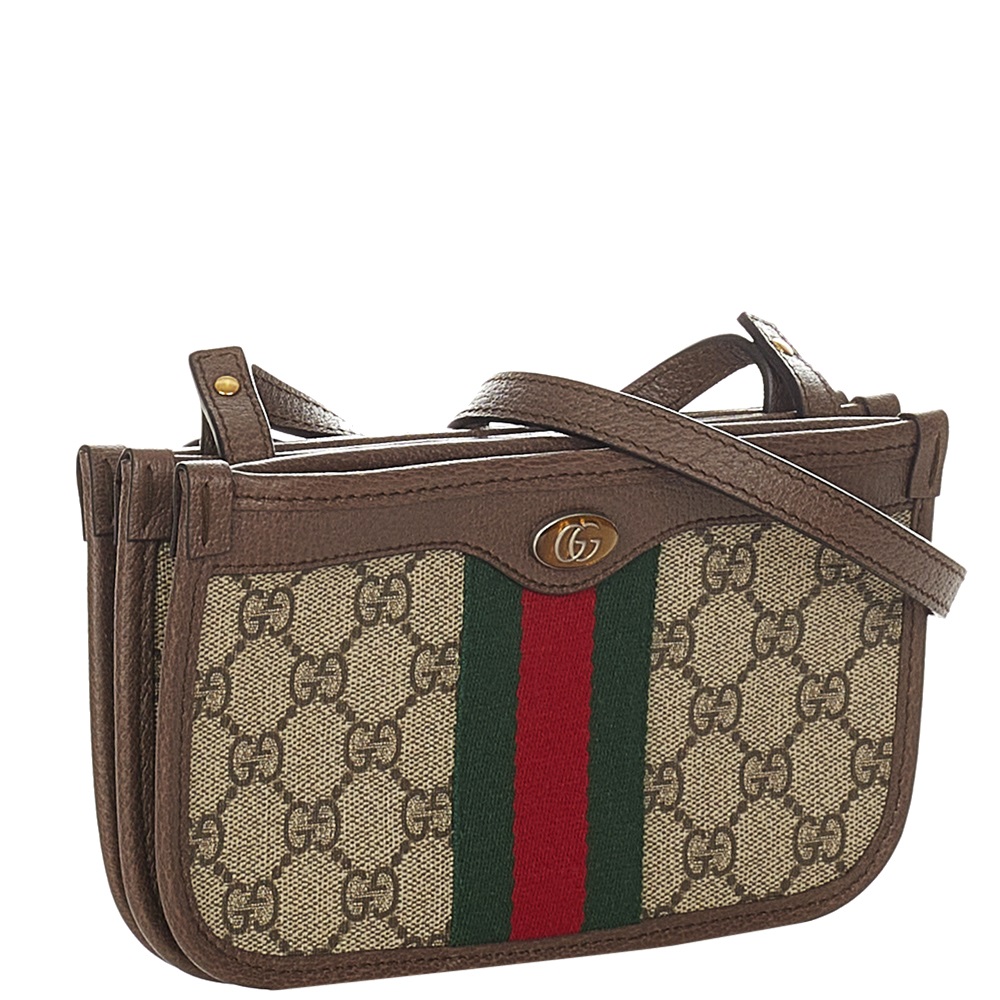 

Gucci Brown/Beige GG Supreme Web Canvas Ophidia Crossbody Bag