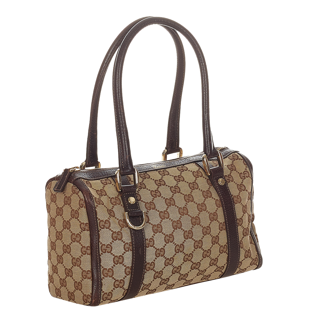 

Gucci Brown/Beige Canvas Fabric Abbey Boston Bag