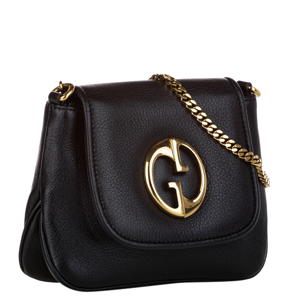 

Gucci Black Leather 1973 Shoulder Bags