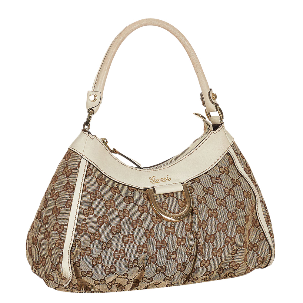 

Gucci Brown/Beige GG Canvas Fabric Abbey D-Ring Shoulder Bag