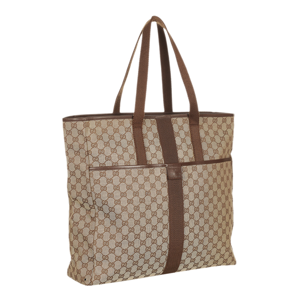 

Gucci Brown/Beige GG Canvas Tote Bag