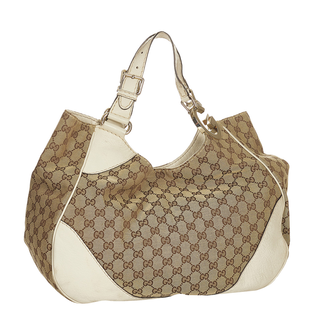 

Gucci GG Canvas Charlotte Shoulder Bag, Beige