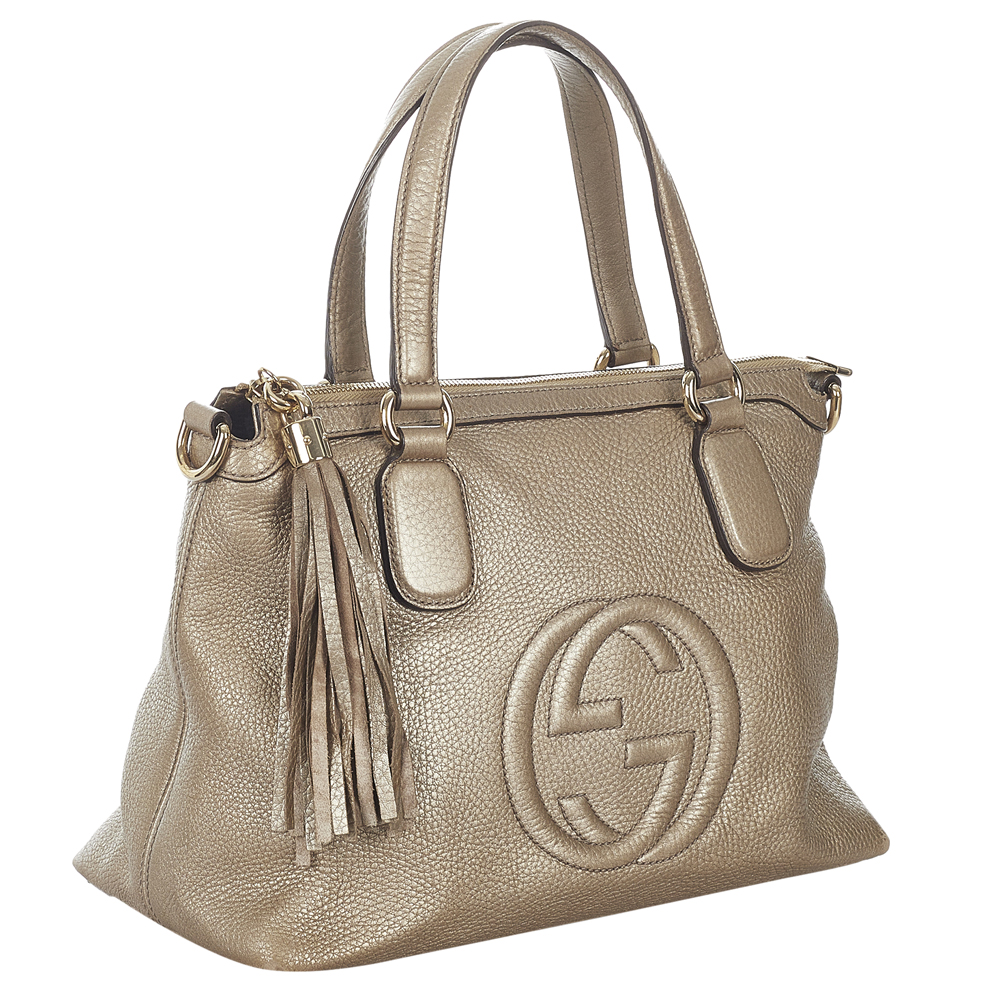 

Gucci Brown Leather Soho Working Tote Bag