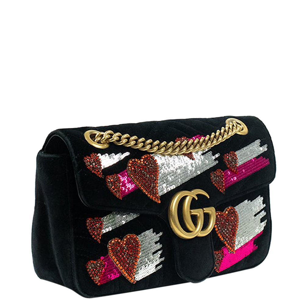 

Gucci Multi Velvet GG Marmont Limited Edition Shoulder Bag, Multicolor