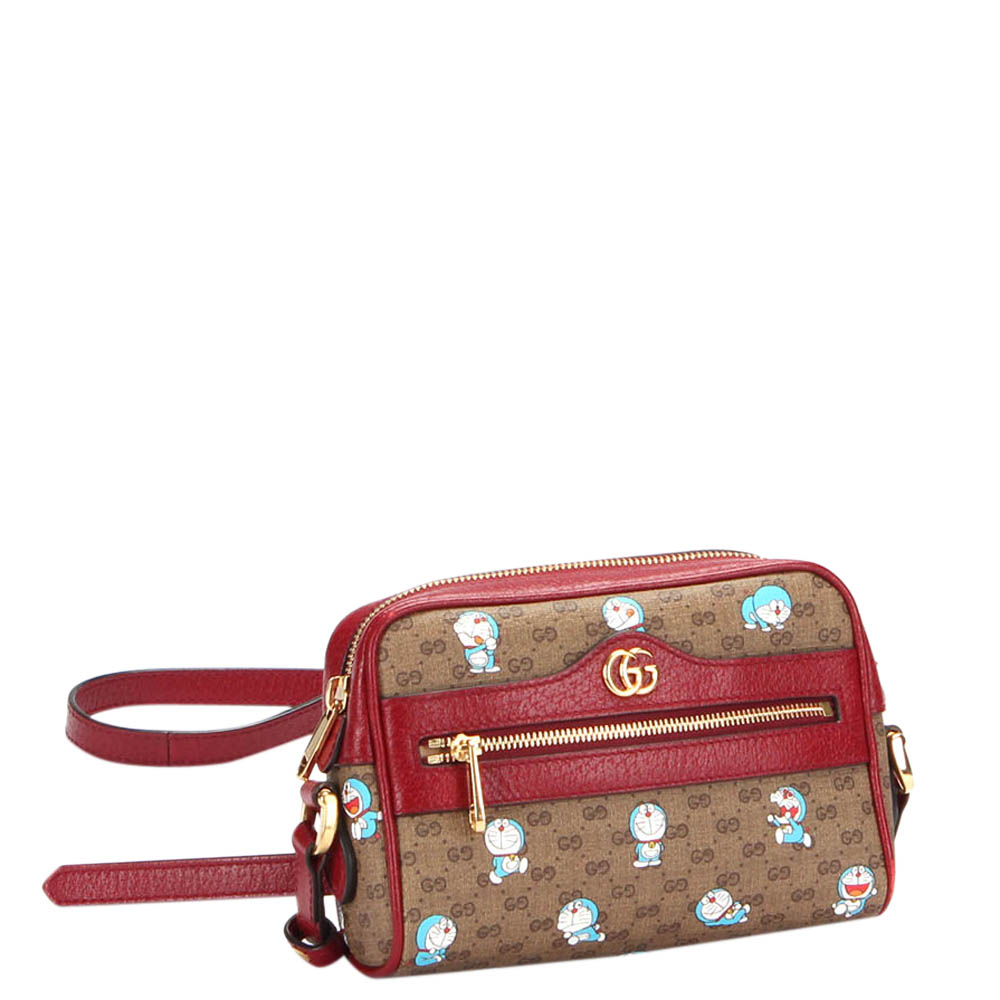 

Gucci Brown GG Canvas Doraemon Crossbody Bag