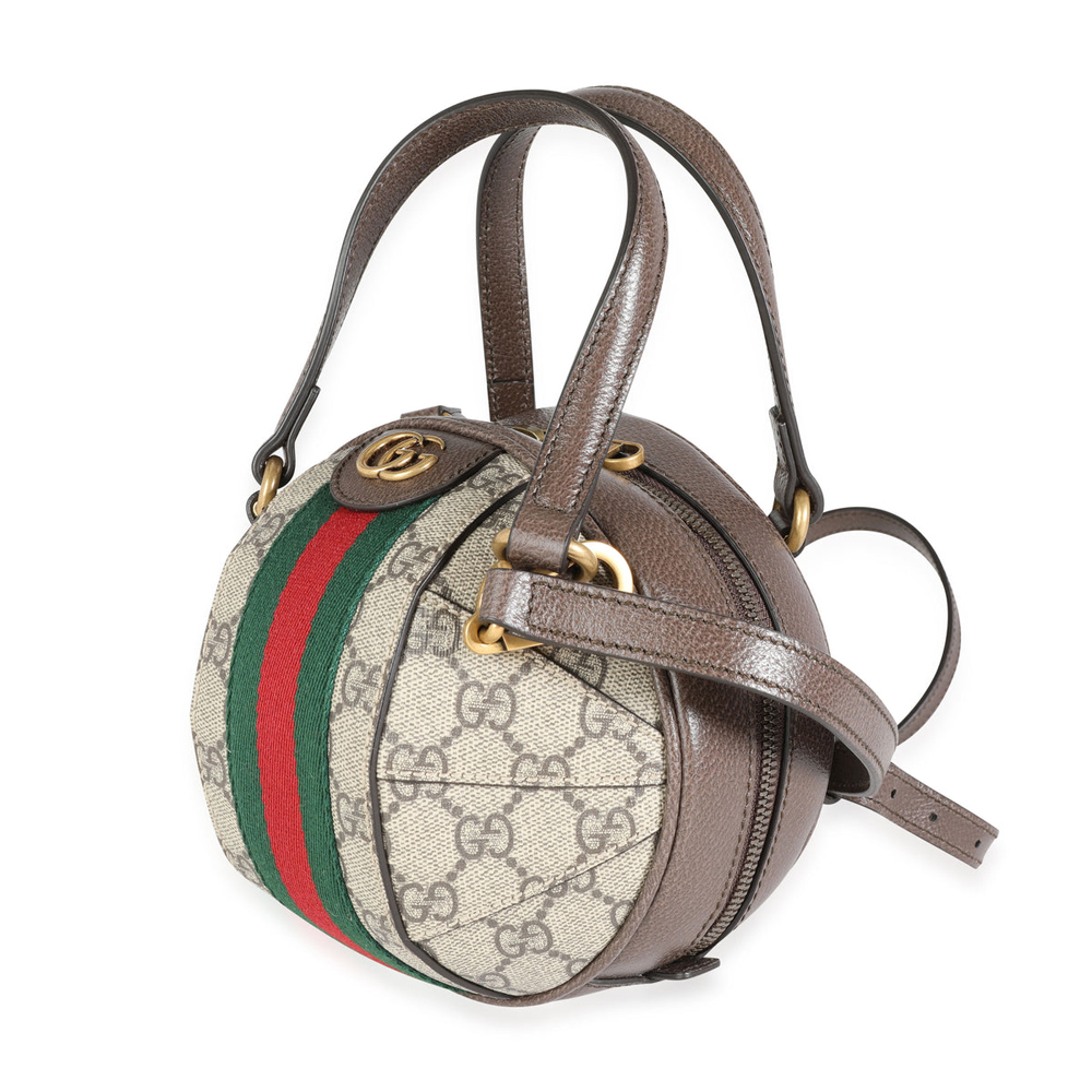 

Gucci Brown/Beige GG Supreme Canvas Ophidia Mini Basketball Bag