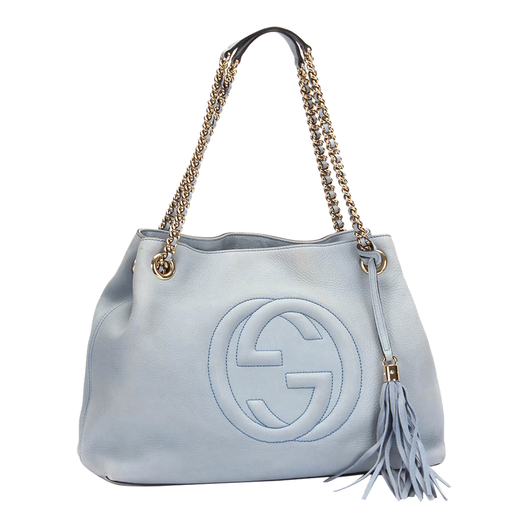 

Gucci Blue Leather Soho Chain Shoulder Bag