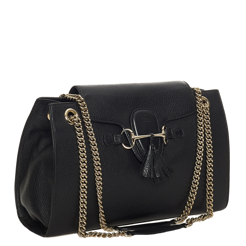 

Gucci Black Microguccissima Leather Emily Shoulder Bag