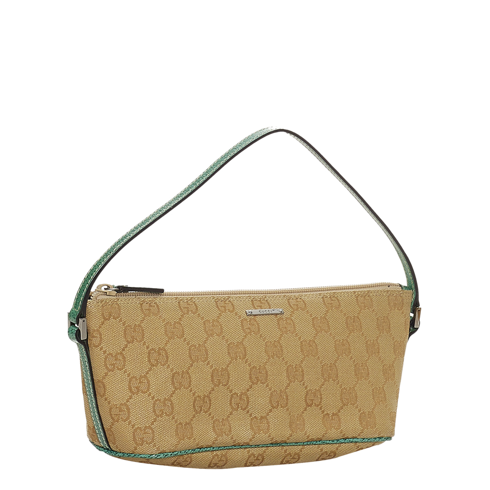 

Gucci Brown/Beige GG Canvas Fabric Boat Clutch Bag