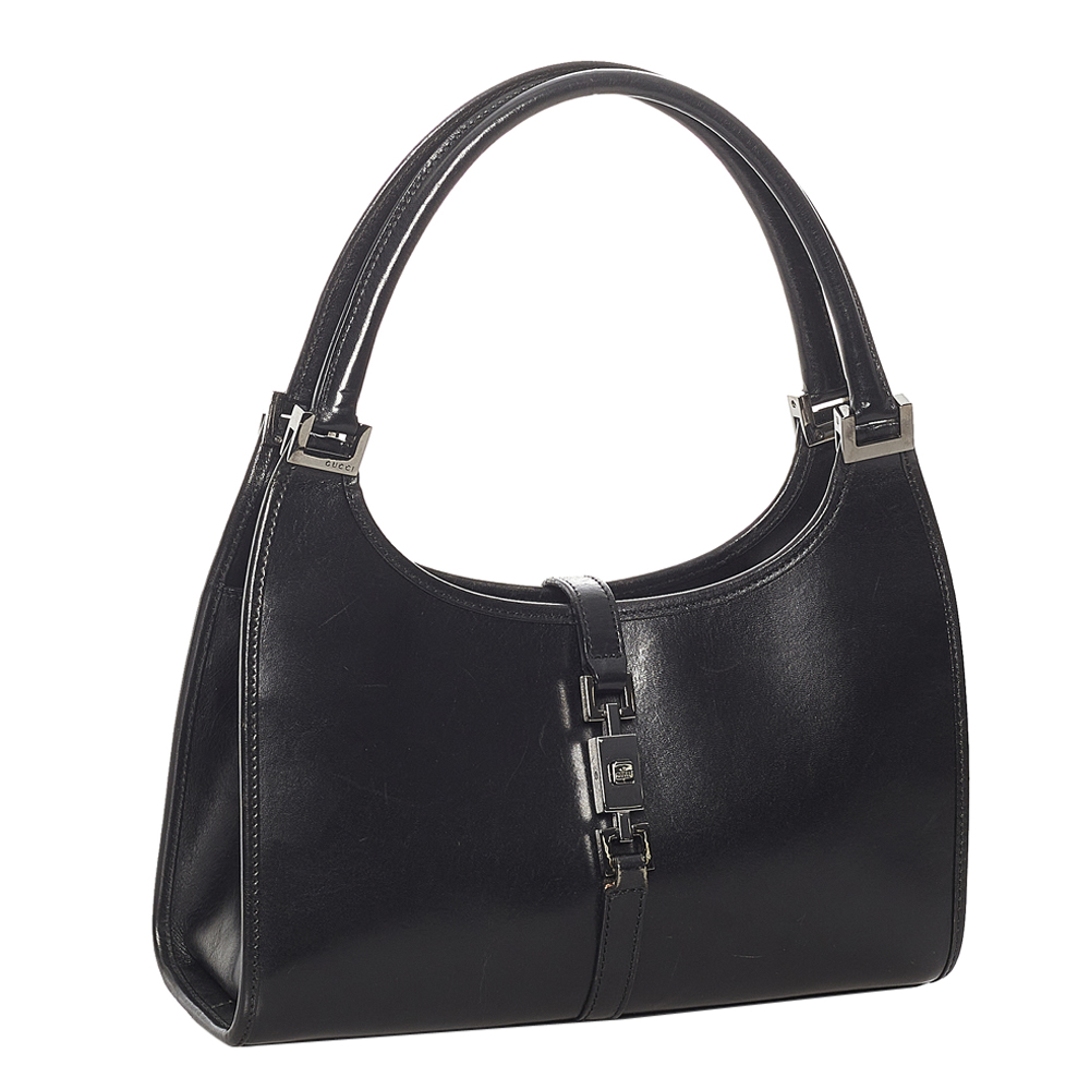 

Gucci Black Calf Leather Jackie Bardot Shoulder Bag