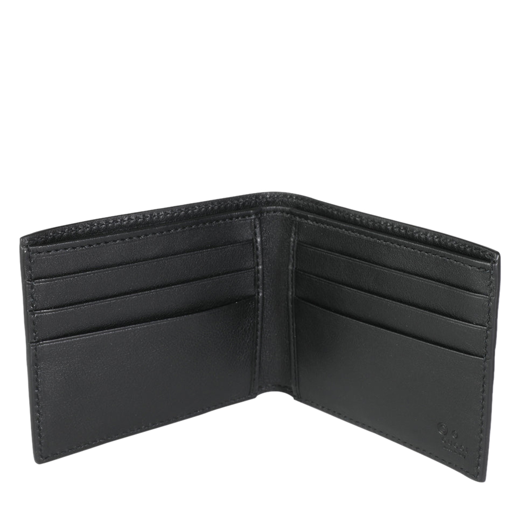 

Gucci Black Micro Guccissima Leather Bi-Fold Signature Wallet