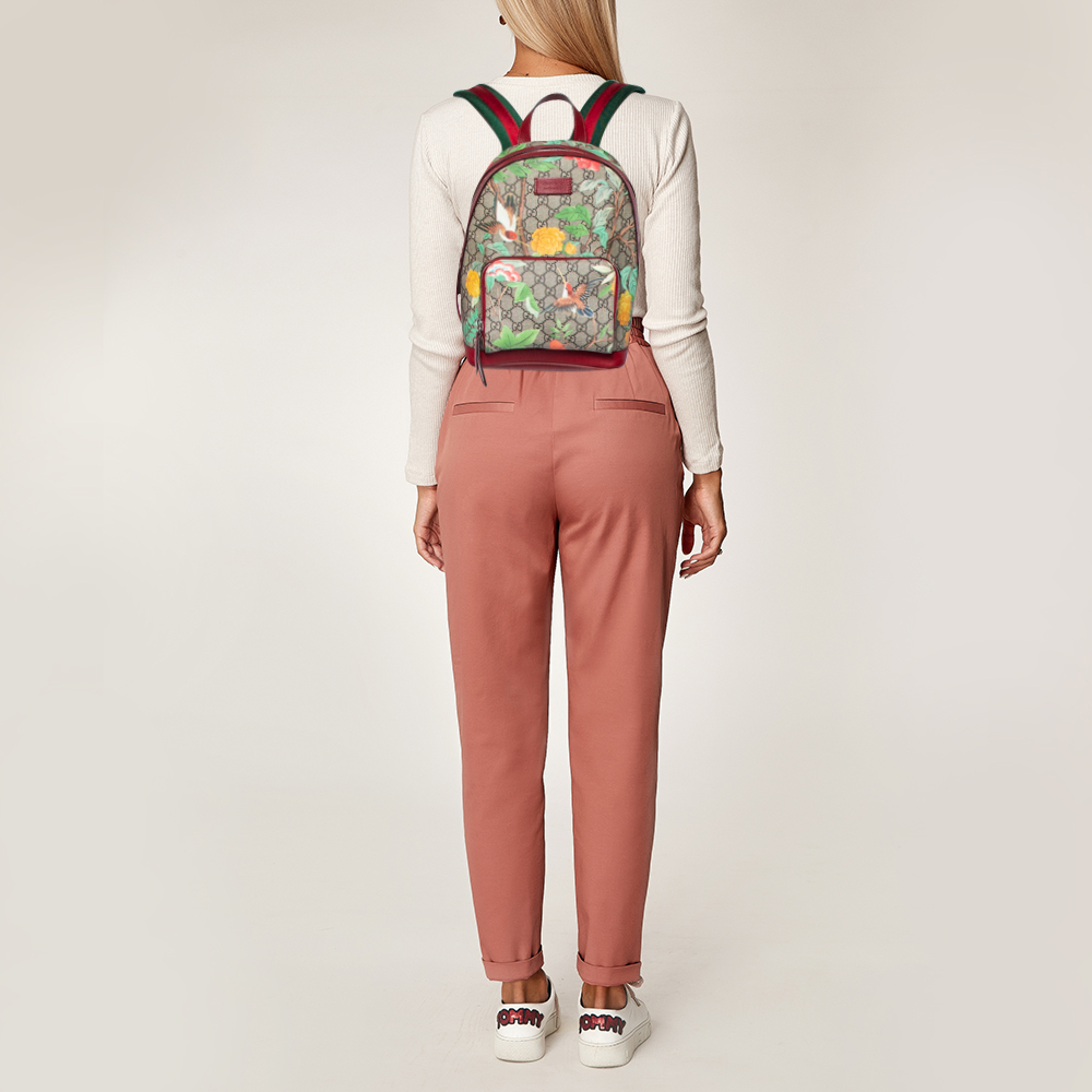

Gucci Multicolor GG Supreme Canvas Tian Backpack