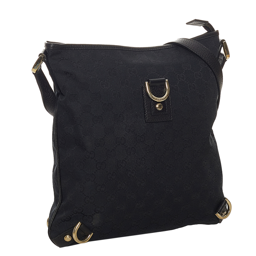 

Gucci Black Canvas Fabric Abbey Messenger Bag