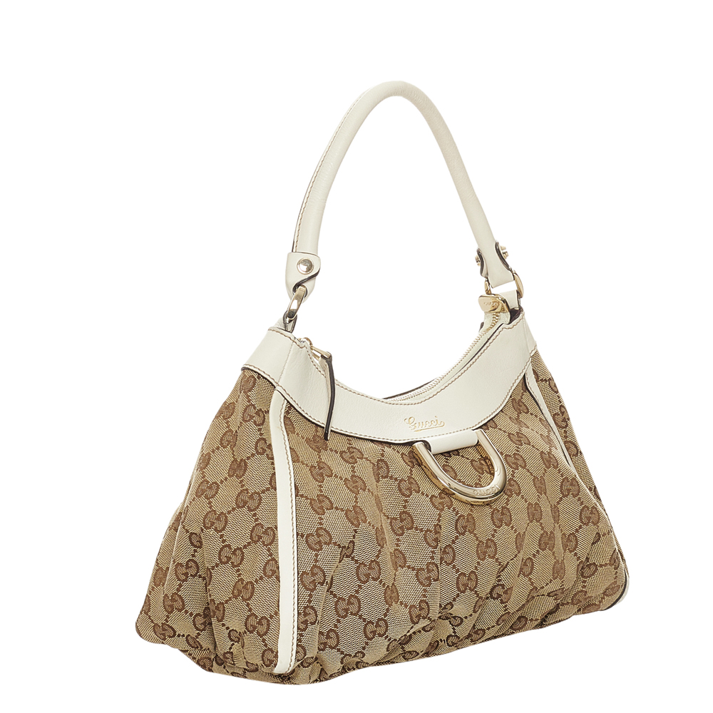 

Gucci Brown/Beige GG Canvas Fabric Abbey D-Ring Shoulder Bag