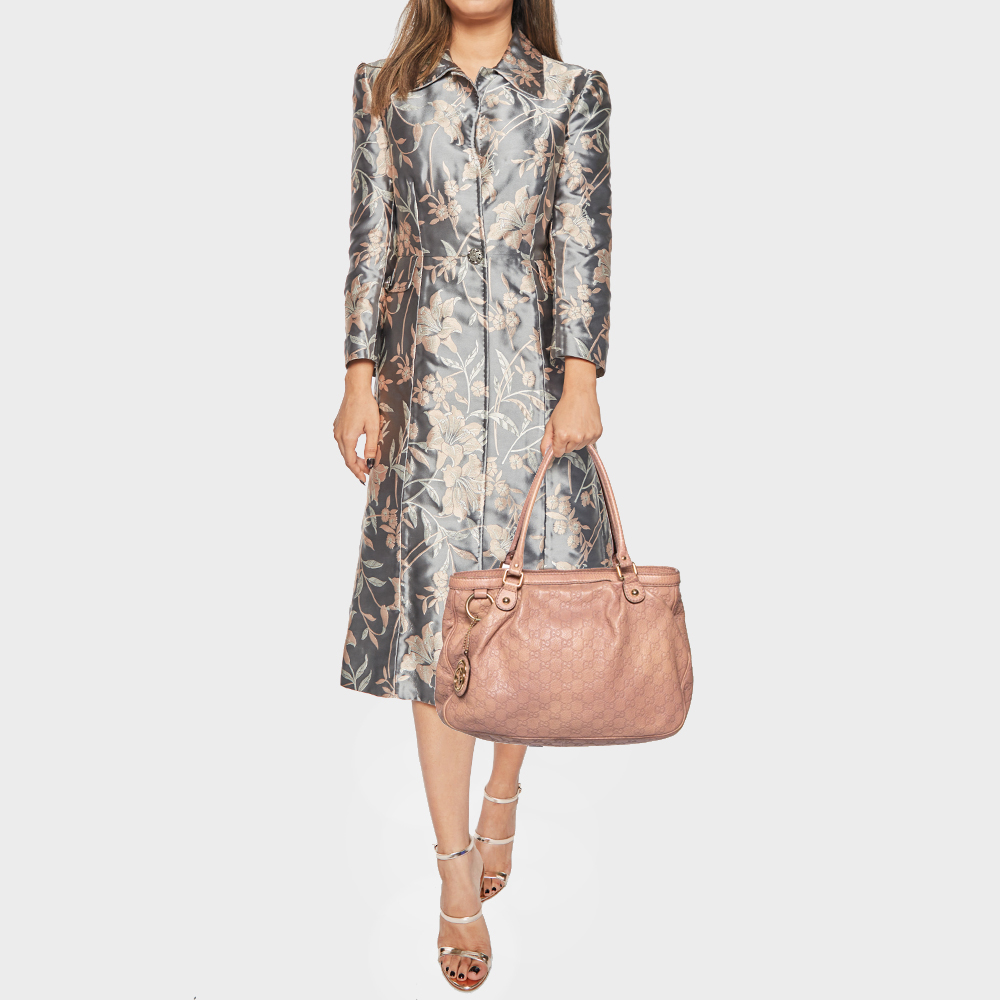 

Gucci Pink Guccissima Leather Medium Sukey Top Handle Tote