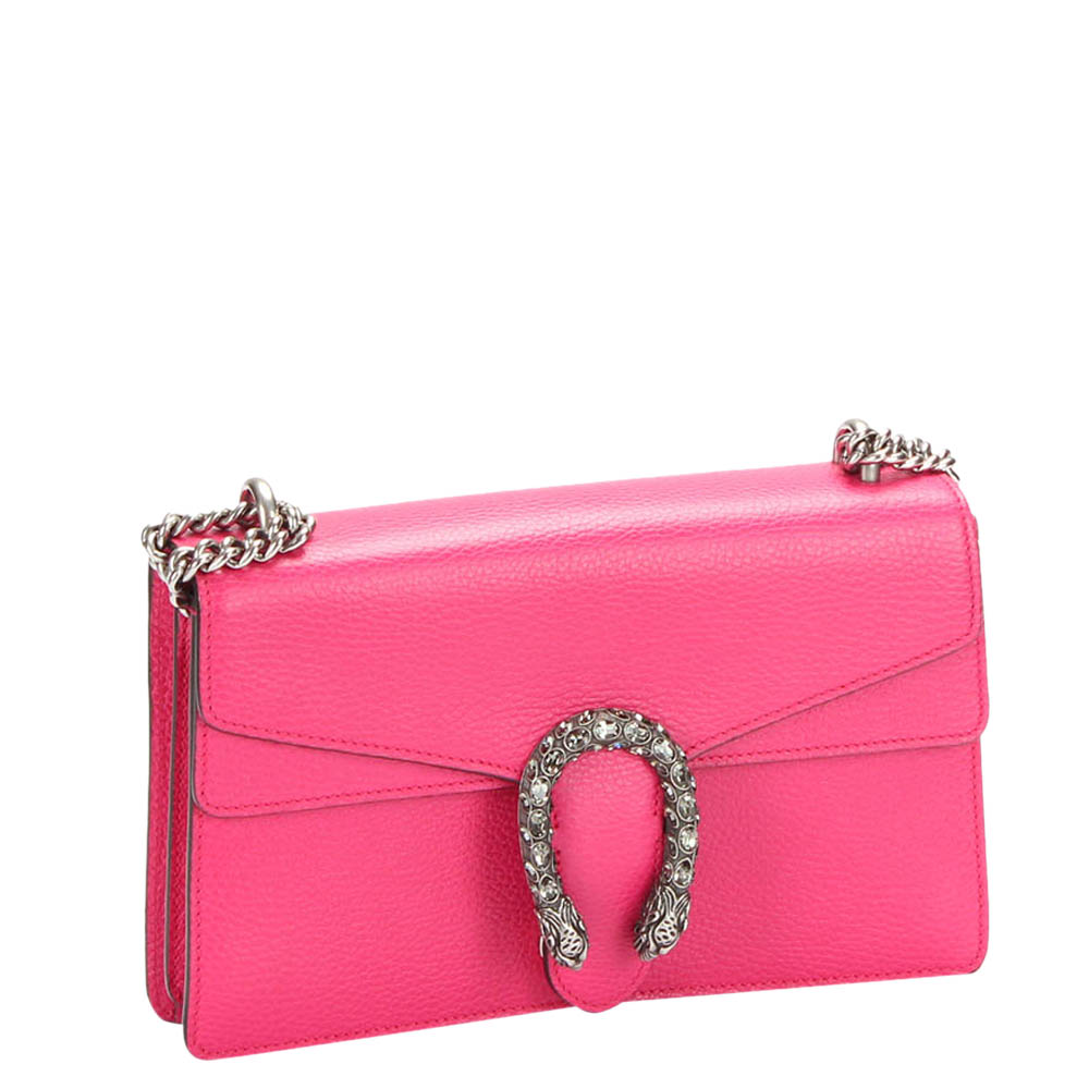 

Gucci Pink Dionysus Leather Small Shoulder Bag