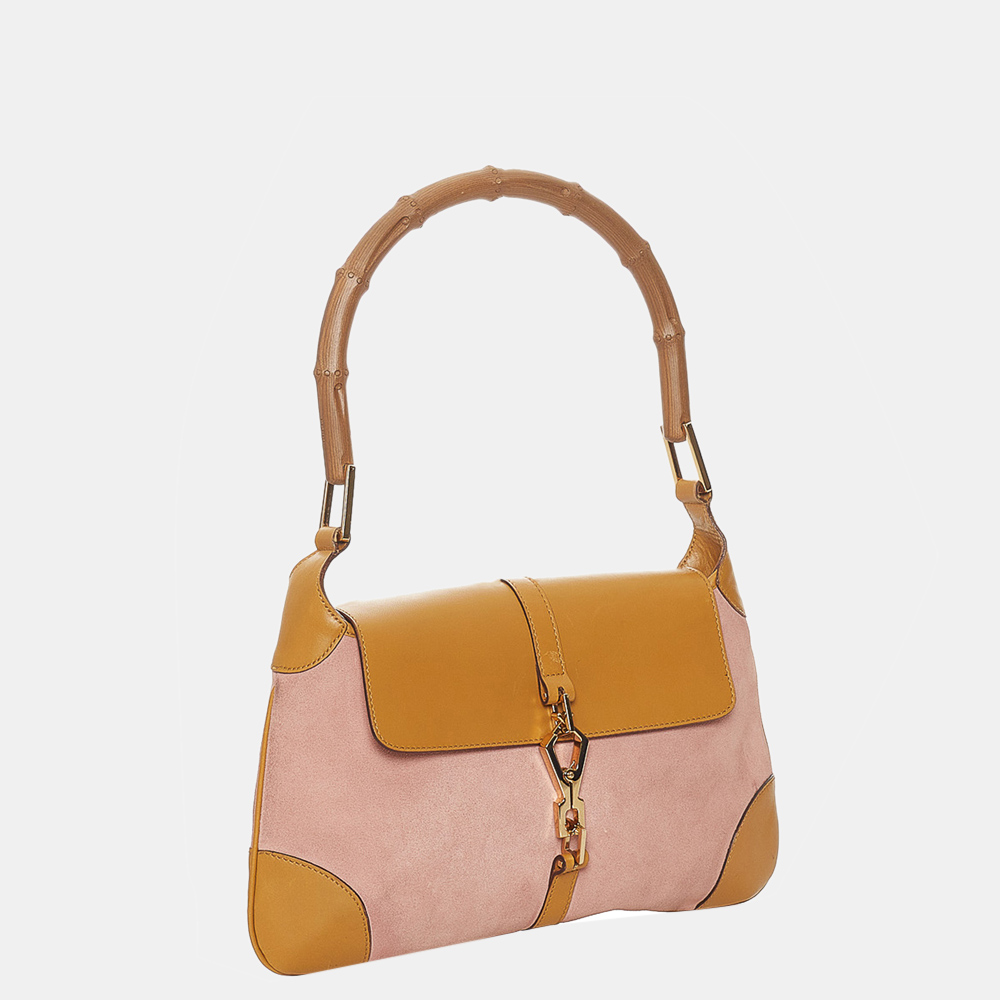 

Gucci Pink Suede Leather Jackie Shoulder Bag