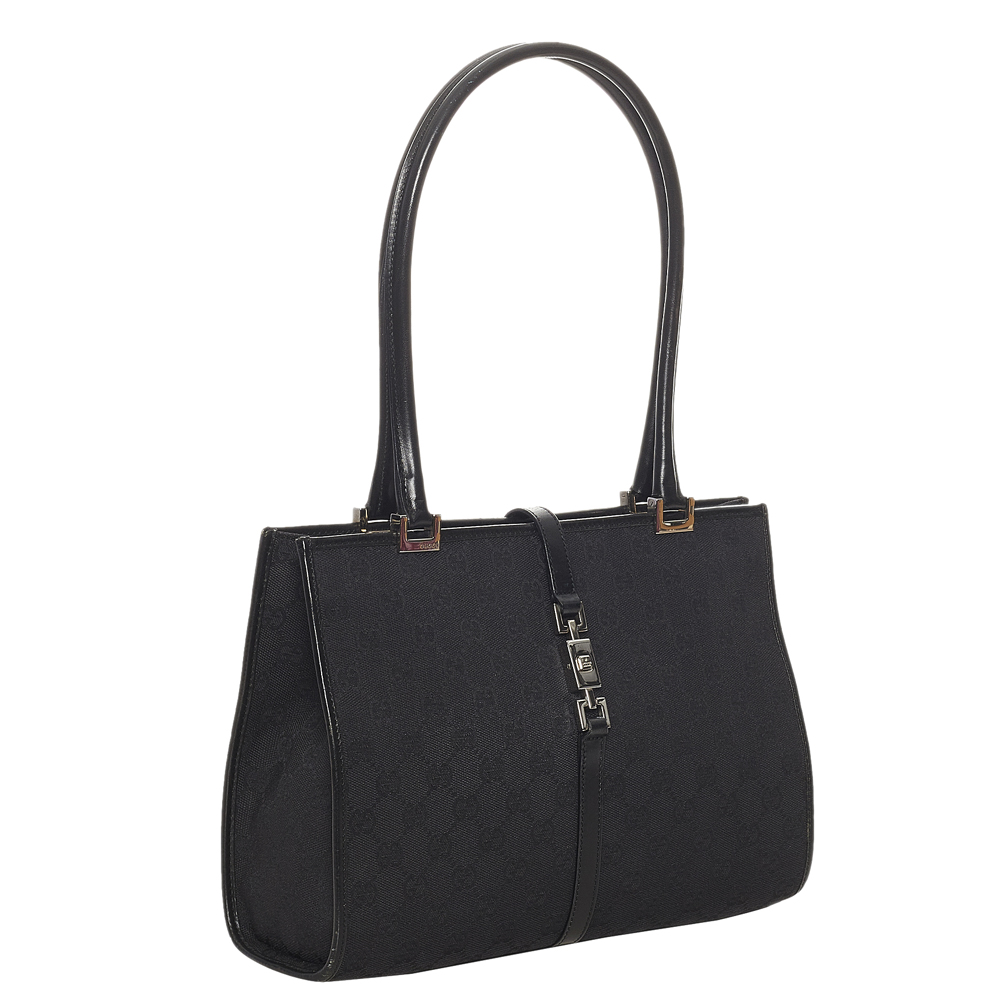 

Gucci Black GG Fabric Nylon Jackie Shoulder Bag