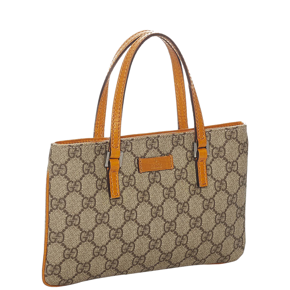 

Gucci Brown/Beige GG Canvas Top Handle Bag