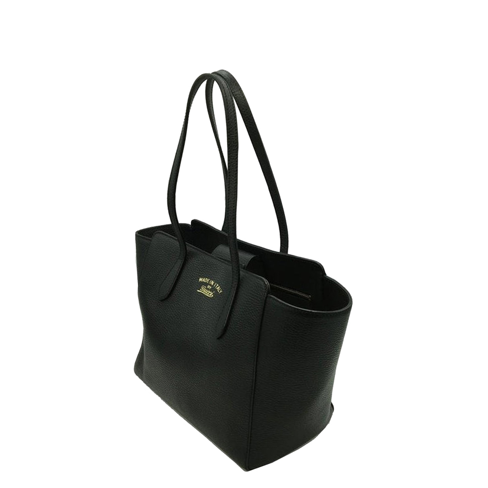 

Gucci Black Leather Swing Shoulder Bag