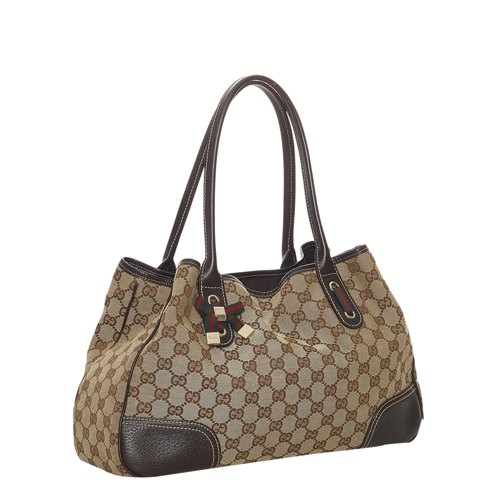 

Gucci Brown/Beige GG Canvas Princy Tote Bag