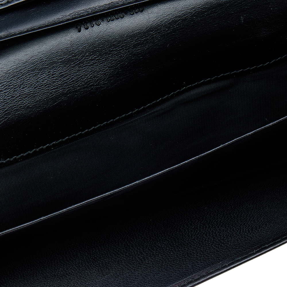 

Gucci Black GG Canvas And Leather Jackie Long Wallet