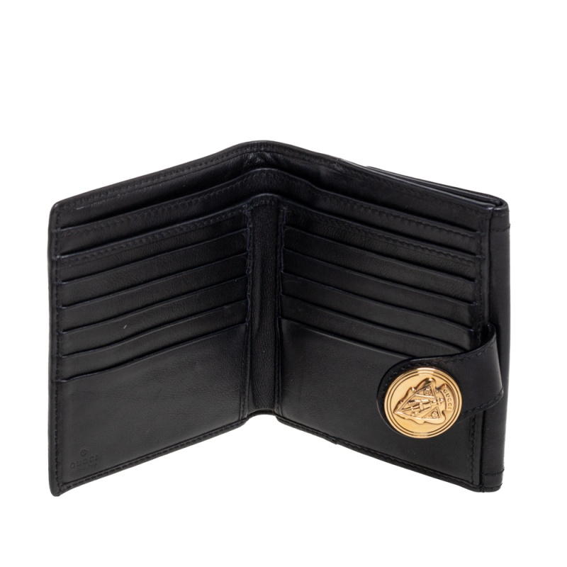 

Gucci Black Leather Hysteria Compact Wallet