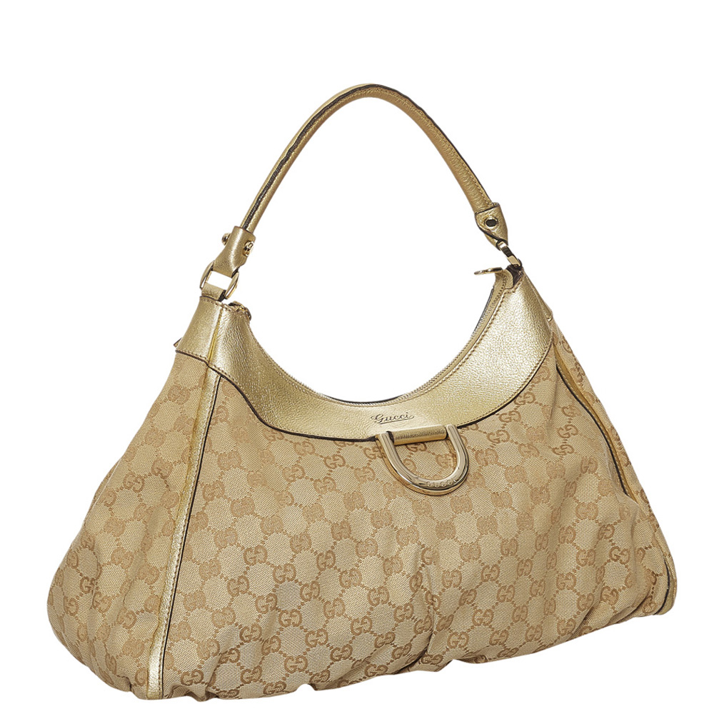 

Gucci Brown/Beige GG Canvas Fabric Abbey D-Ring Shoulder Bag