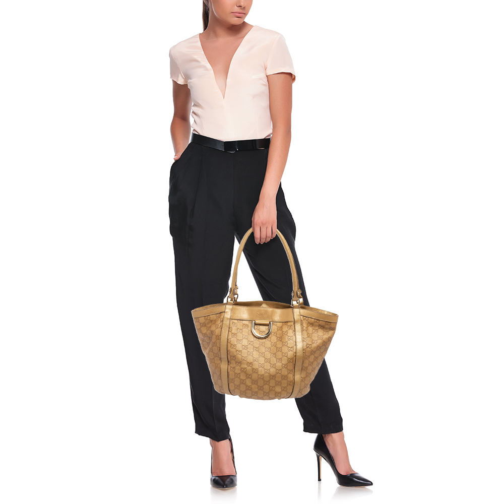 

Gucci Gold Guccissima Leather D-Ring Tote