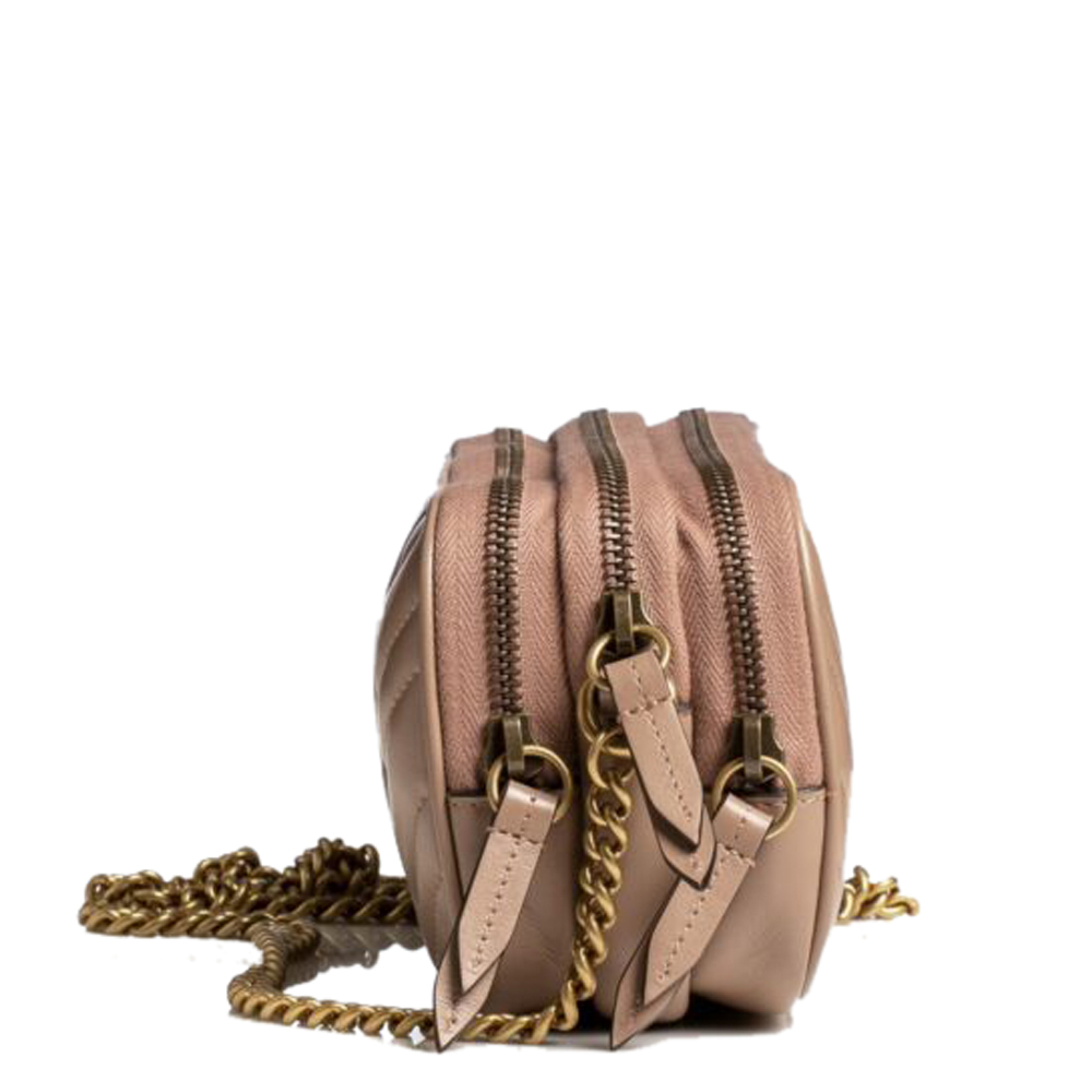 

Gucci Beige/Dusty Pink GG Marmont Mini Chain Bag