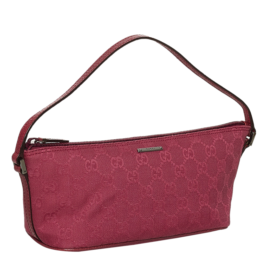 

Gucci Pink GG Canvas Fabric Boat Shoulder Bag