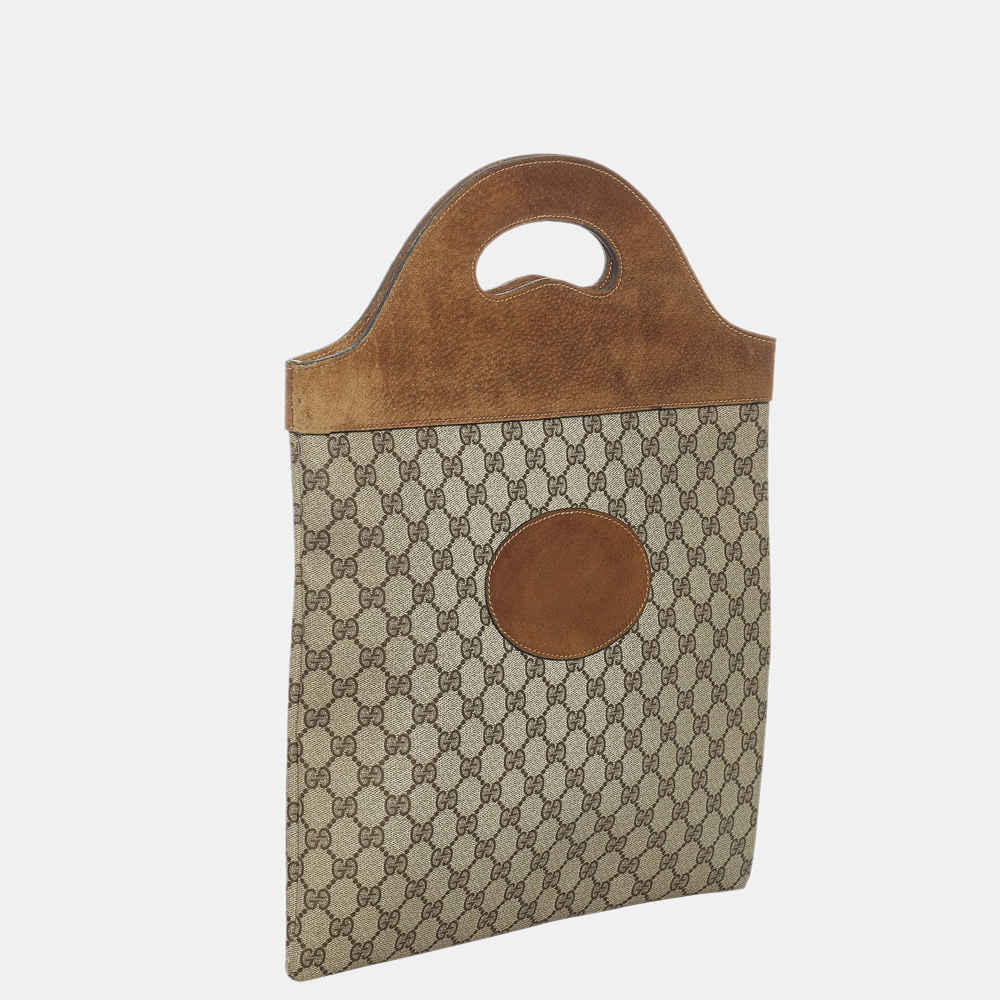 

Gucci Brown GG Coated Canvas Supreme Top Handle Bag