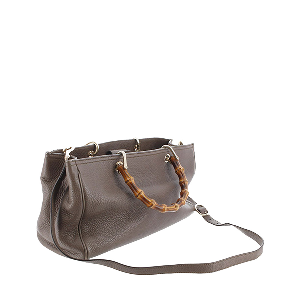 

Gucci Brown Leather Bamboo Shopper Small Bag