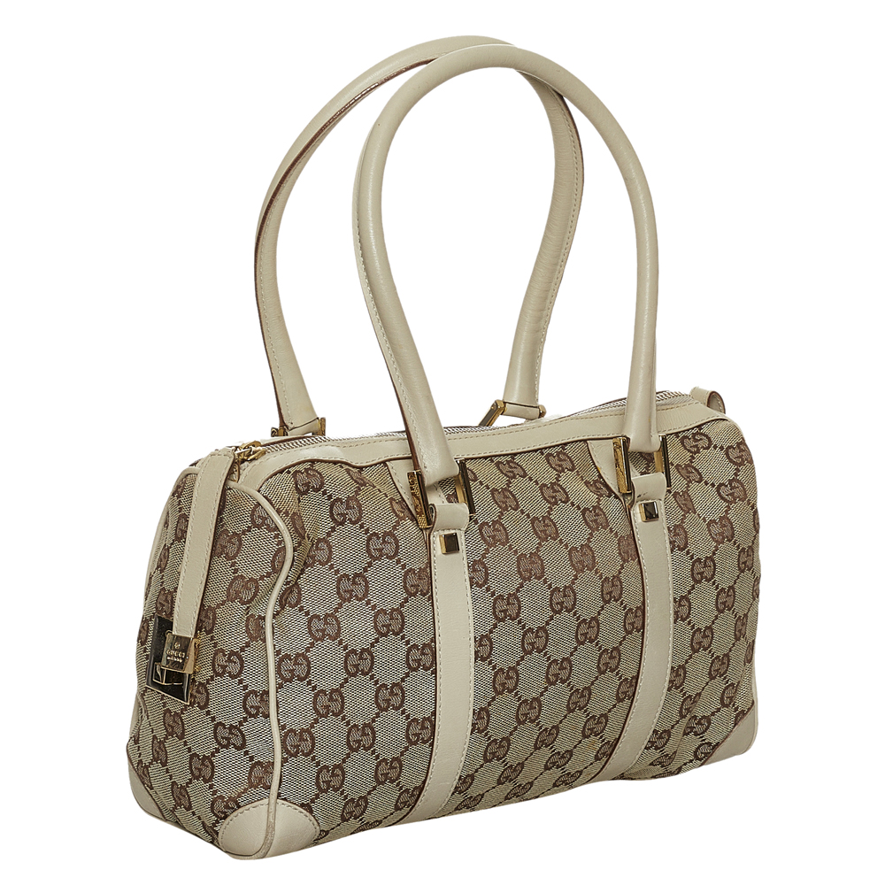 

Gucci Brown/Beige GG Canvas Boston Bag