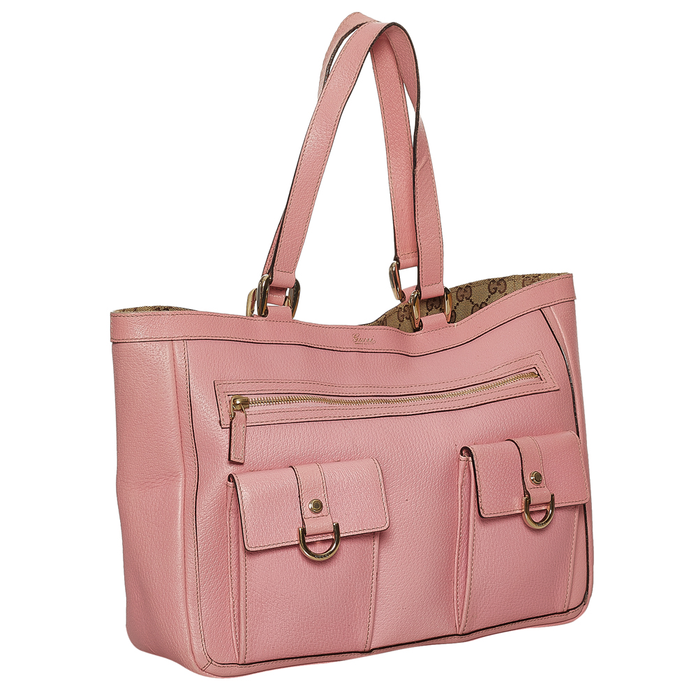 

Gucci Pink Leather Abbey Tote Bag