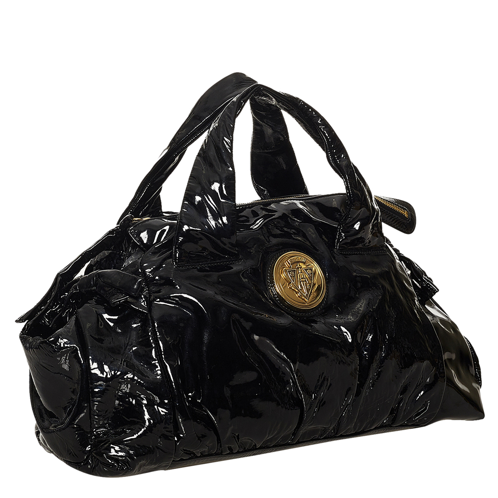 

Gucci Black Patent Leather Hysteria Bag
