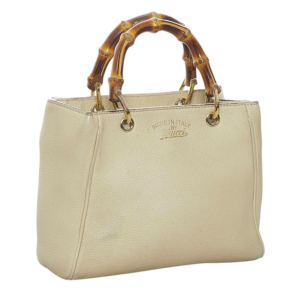 

Gucci Beige Leather Bamboo Shopper Small bag