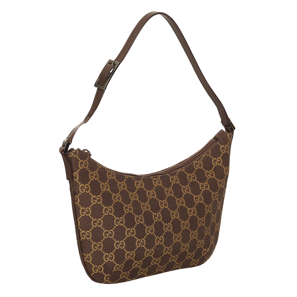 

Gucci Brown GG Canvas Baguette Bag
