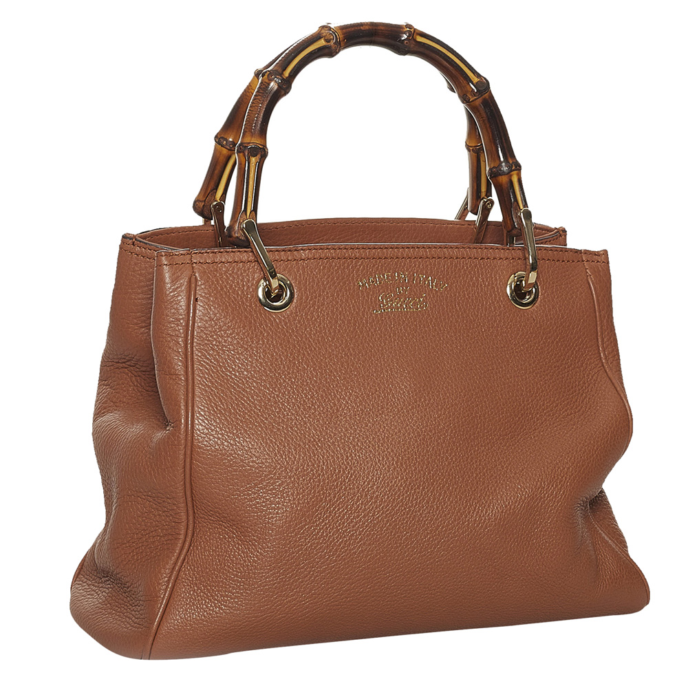 

Gucci Brown Leather Bamboo Shopper Small bag