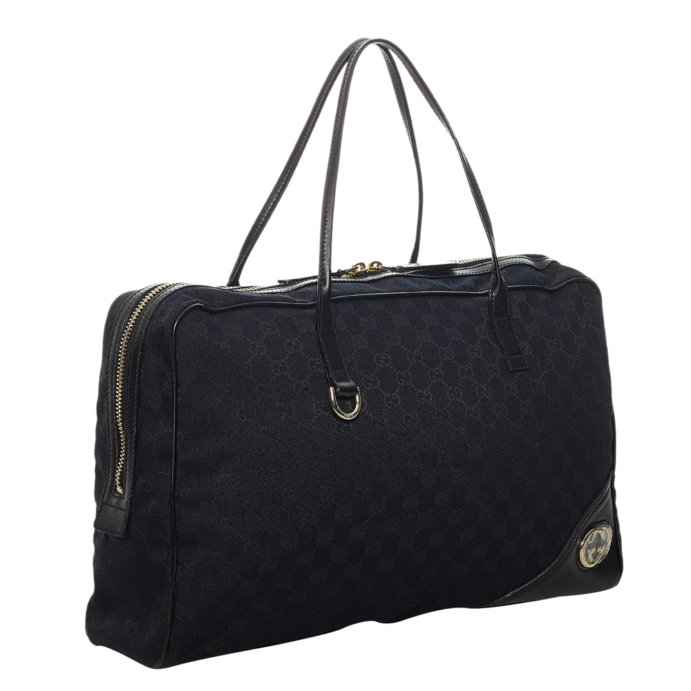 

Gucci Black GG Canvas Fabric New Britt Shoulder Bag